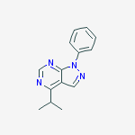 1H-Pyrazolo[3,4-d]pyrimidine, 4-(1-methylethyl)-1-phenyl- molecular structure