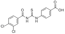 4-[[[(3,4-DICHLOROBENZOYL)AMINO]THIOXOMETHYL]AMINO]-BENZOIC ACID molecular structure