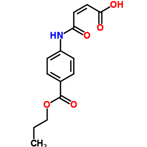 (2Z)-4-oxo-4-{[4-(propoxycarbonyl)phenyl]amino}but-2-enoic acid molecular structure