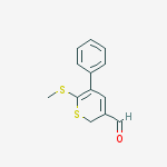 2H-Thiopyran-3-carboxaldehyde, 6-(methylthio)-5-phenyl- molecular structure