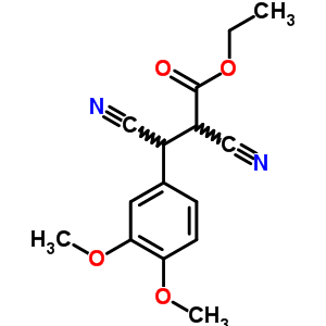 ethyl 2,3-dicyano-3-(3,4-dimethoxyphenyl)propanoate molecular structure