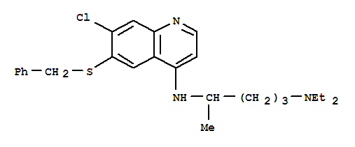 N~4~-[6-(benzylsulfanyl)-7-chloroquinolin-4-yl]-N~1~,N~1~-diethylpentane-1,4-diamine