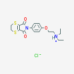 2-[4-(5,7-dioxo-2,3-dihydro-[1,4]dithiino[2,3-c]pyrrol-6-yl)phenoxy]ethyl-diethylazanium chloride