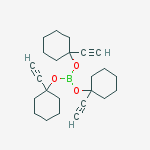 tris(1-ethynylcyclohexyl) borate molecular structure