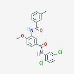 N-(2,5-dichlorophenyl)-4-methoxy-3-[(3-methylbenzoyl)amino]benzamide molecular structure