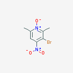 Pyridine, 3-bromo-2,6-dimethyl-4-nitro-, 1-oxide molecular structure