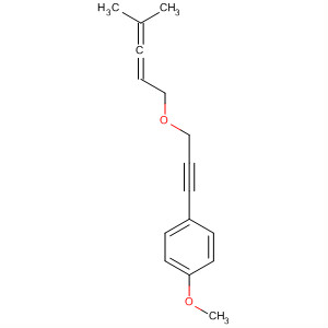 Benzene, 1-methoxy-4-[3-[(4-methyl-2,3-pentadienyl)oxy]-1-propynyl]- molecular structure