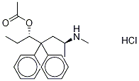 (3S,6S)-6-(methylamino)-4,4-diphenylheptan-3-yl acetate hydrochloride (1:1) molecular structure