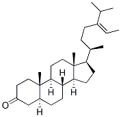Stigmast-24(28)-en-3-one, (5alpha)- molecular structure