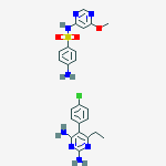4-amino-N-(6-methoxypyrimidin-4-yl)benzenesulfonamide - 5-(4-chlorophenyl)-6-ethylpyrimidine-2,4-diamine (1:1) molecular structure