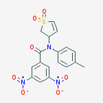 N-(1,1-dioxido-2,3-dihydrothiophen-3-yl)-N-(4-methylphenyl)-3,5-dinitrobenzamide molecular structure