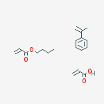 acrylic acid; butyl prop-2-enoate; isopropenylbenzene molecular structure