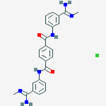 N,N-BIS[3-(N-METHYLCARBAMIMIDOYL)PHENYL]BENZENE-1,4-DICARBOXAMIDE molecular structure