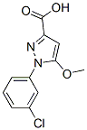 3-carboxy-1-(3-chlorophenyl)-5-methoxypyrazole molecular structure