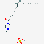 (E)-1-(4,4-dimethyl-2,3,5,6-tetrahydropyrazin-1-yl)octadec-9-en-1-one; sulfooxymethane