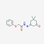N'-[(1E)-3,3-dimethyl-5-oxocyclohexylidene]-2-phenoxyacetohydrazide molecular structure