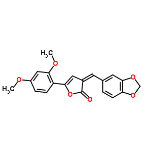 (3Z)-3-(1,3-benzodioxol-5-ylmethylidene)-5-(2,4-dimethoxyphenyl)furan-2(3H)-one molecular structure