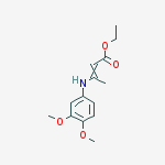 2-Butenoic acid, 3-[(3,4-dimethoxyphenyl)amino]-, ethyl ester molecular structure
