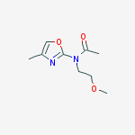 Acetamide, N-(2-methoxyethyl)-N-(4-methyl-2-oxazolyl)- molecular structure