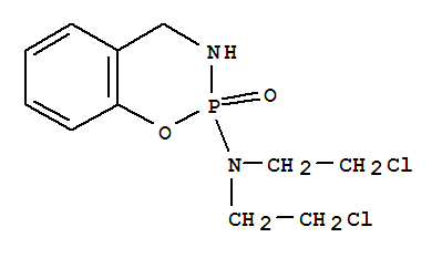 N,N-bis(2-chloroethyl)-3,4-dihydro-2H-1,3,2-benzoxazaphosphinin-2-amine 2-oxide molecular structure