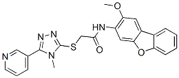 ACETAMIDE,N-(2-METHOXY-3-DIBENZOFURANYL)-2-[[4-METHYL-5-(PYRIDIN-3-YL)-4H-1,2,4-TRIAZOL-3-YL]THIO]- molecular structure