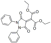 (3,5-Dioxo-1,2-diphenylpyrazolidin-4-ylidene)malonic acid diethyl ester molecular structure