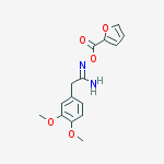 [(z)-[1-amino-2-(3,4-dimethoxyphenyl)ethylidene]amino] Furan-2-carboxylate molecular structure