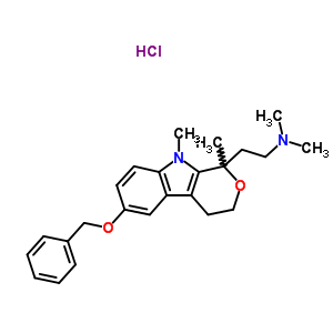 2-(1,9-dimethyl-6-phenylmethoxy-3,4-dihydropyrano[3,4-b]indol-1-yl)-n,n-dimethylethanamine;hydrochloride