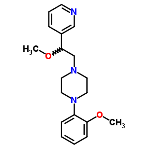 1-(2-methoxyphenyl)-4-(2-methoxy-2-pyridin-3-ylethyl)piperazine molecular structure