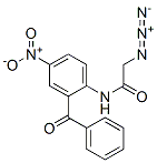 2-Azido-N-(2-benzoyl-4-nitrophenyl)acetamide molecular structure