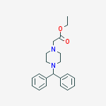 ethyl [4-(diphenylmethyl)piperazin-1-yl]acetate molecular structure