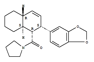 Methanone,[(1R,2S,4aR,8aS)-2-(1,3-benzodioxol-5-yl)-1,2,4a,5,6,7,8,8a-octahydro-1-naphthalenyl]-1-pyrrolidinyl-,rel-
