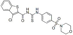 Benzo[b]thiophene-2-carboxamide, 3-chloro-N-[[[4-(4-morpholinylsulfonyl)phenyl]amino]thioxomethyl]- (9CI) molecular structure