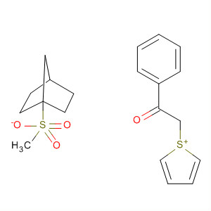 Thiophenium, tetrahydro-1-(2-oxo-2-phenylethyl)-,bicyclo[2.2.1]heptane-1-methanesulfonate molecular structure