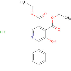 3,4-Pyridinedicarboxylic acid, 5-hydroxy-6-phenyl-, diethyl ester,hydrochloride molecular structure