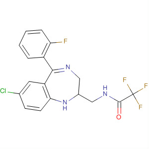 Acetamide,N-[[7-chloro-5-(2-fluorophenyl)-2,3-dihydro-1H-1,4-benzodiazepin-2-yl]methyl]-2,2,2-trifluoro- molecular structure