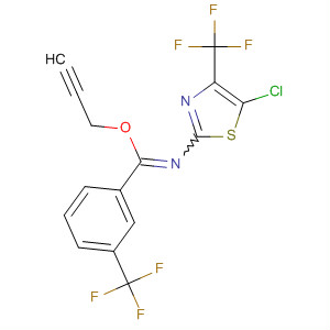 Benzenecarboximidic acid,N-[5-chloro-4-(trifluoromethyl)-2-thiazolyl]-3-(trifluoromethyl)-, 2-propynylester molecular structure