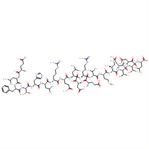 L-Leucine,L-glutaminyl-L-leucyl-L-phenylalanyl-L-threonyl-L-histidyl-L-leucyl-L-arginyl-L-glutaminyl-L-a-aspartyl-L-leucyl-L-a-glutamyl-L-arginyl-L-valyl-L-methionyl-L-isoleucyl-L-a-aspartyl-L-threonyl-L-a-aspartyl-L-threonyl- molecular structure
