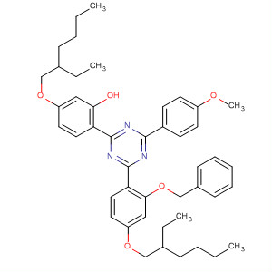 Phenol,5-[(2-ethylhexyl)oxy]-2-[4-[4-[(2-ethylhexyl)oxy]-2-(phenylmethoxy)phenyl]-6-(4-methoxyphenyl)-1,3,5-triazin-2-yl]-