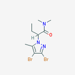 2-(3,4-dibromo-5-methylpyrazol-1-yl)-n,n-dimethylbutanamide molecular structure