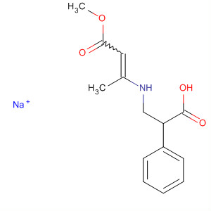 Benzeneacetic acid,2-[[(3-methoxy-1-methyl-3-oxo-1-propenyl)amino]methyl]-, monosodiumsalt