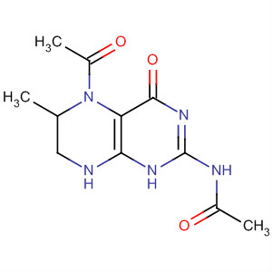 Acetamide,N-(5-acetyl-1,4,5,6,7,8-hexahydro-6-methyl-4-oxo-2-pteridinyl)- molecular structure