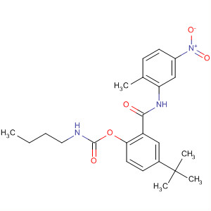 Carbamic acid, butyl-,4-(1,1-dimethylethyl)-2-[[(2-methyl-5-nitrophenyl)amino]carbonyl]phenylester molecular structure