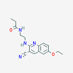 PROPANAMIDE,N-[2-[(3-CYANO-6-ETHOXY-2-QUINOLINYL)AMINO]ETHYL]- molecular structure