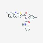 N-[2-(Cyclopentylamino)-2-oxoethyl]-N-(2,4-dimethylphenyl)-7-meth ylthieno[2,3-b]quinoline-2-carboxamide molecular structure