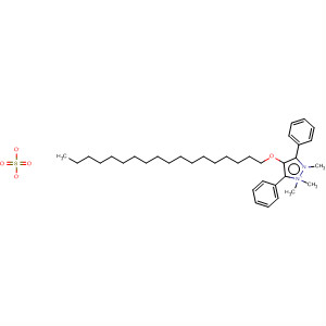 1H-Pyrazolium, 1,2-dimethyl-4-(octadecyloxy)-3,5-diphenyl-, methylsulfate molecular structure