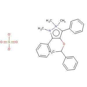 1H-Pyrazolium, 1,2-dimethyl-3,5-diphenyl-4-(1-phenylethoxy)-, methylsulfate molecular structure