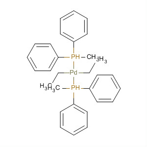Palladium, diethylbis(methyldiphenylphosphine)- molecular structure