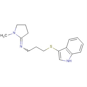 1-Propanamine, 3-(1H-indol-3-ylthio)-N-(1-methyl-2-pyrrolidinylidene)-