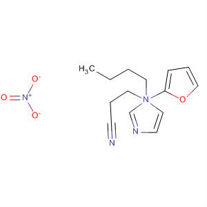 1H-Imidazole-1-propanenitrile, a-butyl-a-2-furanyl-, mononitrate molecular structure